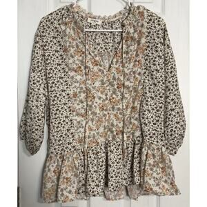 Umgee Boho Floral Peasant Top, just right for spring and summer